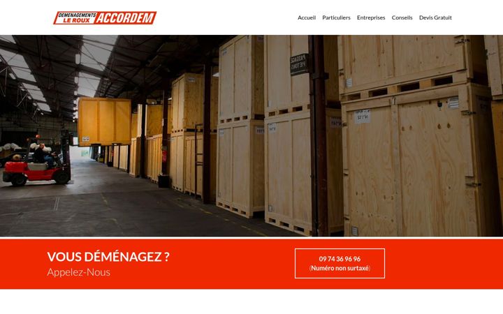 Ekraanipilt saidist demenagements-leroux.fr