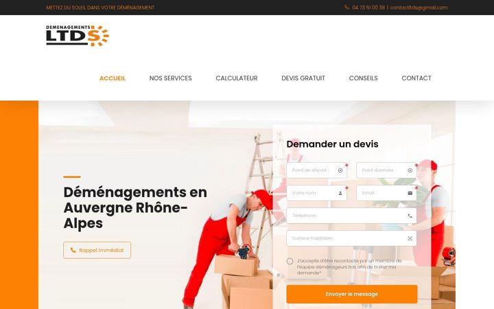 Ekraanipilt saidist demenagements-ltds.fr