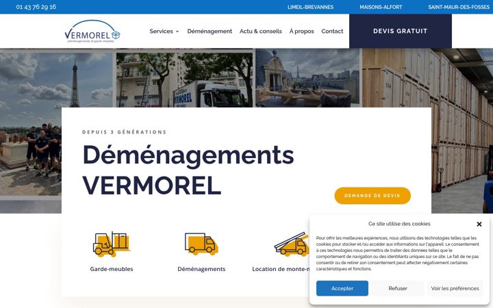 Ekraanipilt saidist demenagements-vermorel.fr