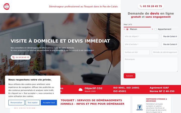 Screenshot of demenageur-touquet.com
