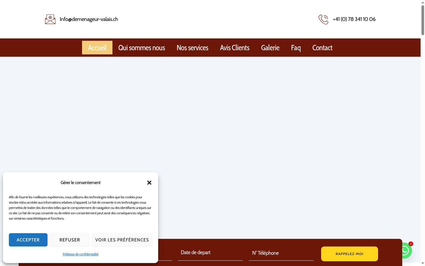 Screenshot tal-banner tal-kunsens muri qabel kwalunkwe interazzjoni