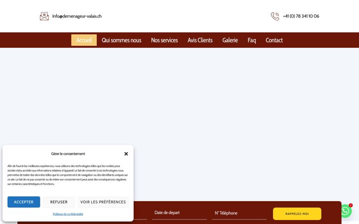 Screenshot of demenageur-valais.ch