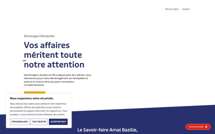 Screenshot of demenageurmontpellier.com