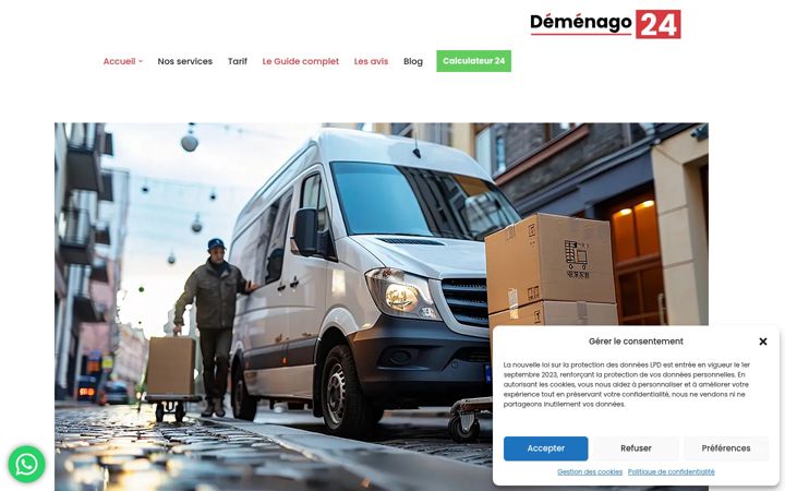 Screenshot of demenago24.ch