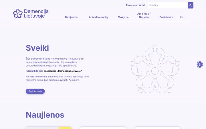 Captură de ecran a demencijalietuvoje.org