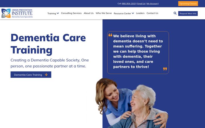 Screenshot of dementiacarespecialists.com