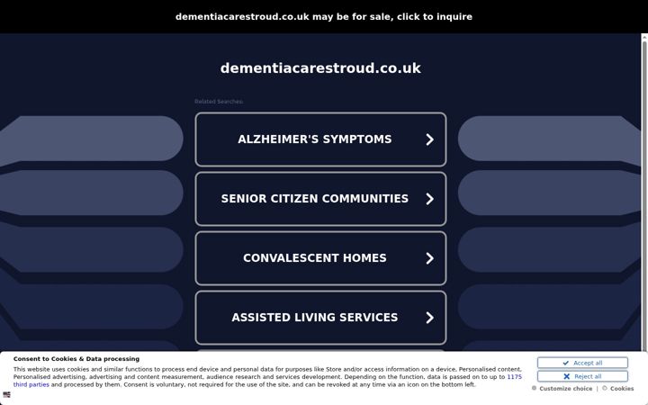 Screenshot di dementiacarestroud.co.uk