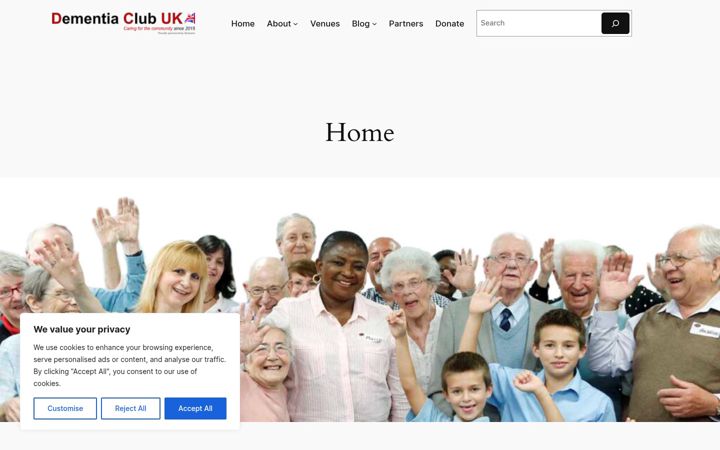 Screenshot di dementiaclubuk.org.uk