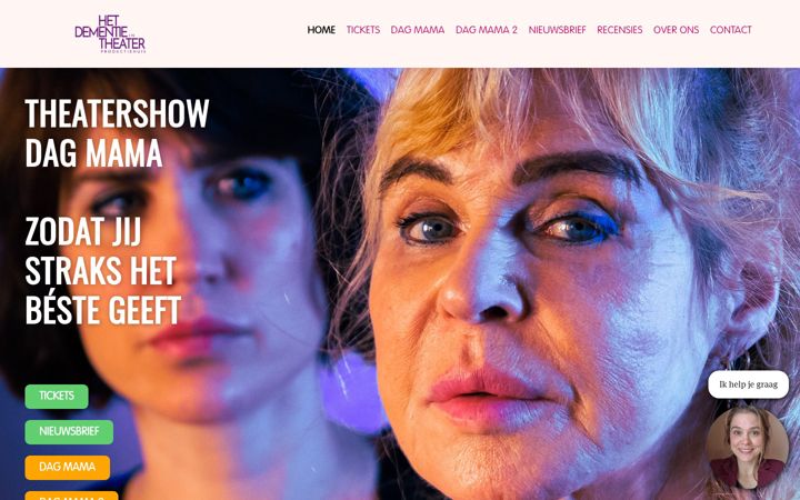 Screenshot di dementieintheater.nl