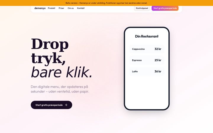 Snímek obrazovky demenyu.dk