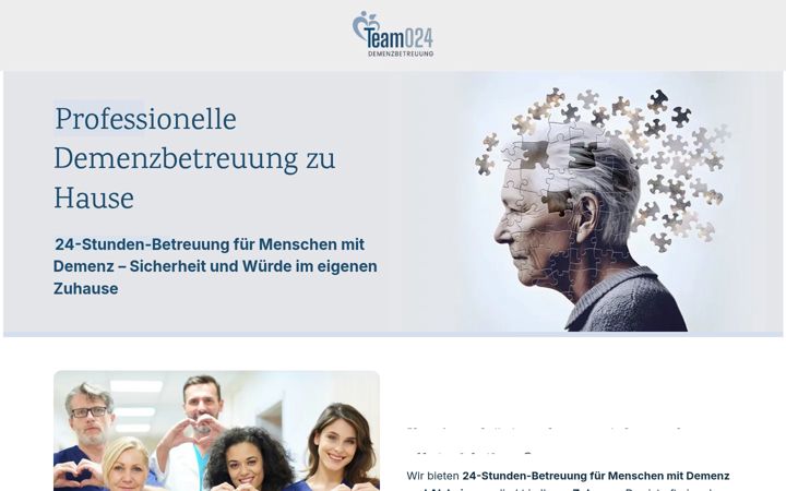 Screenshot of demenzbetreuung24.at