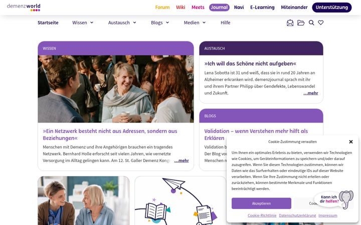 Screenshot of demenzjournal.com