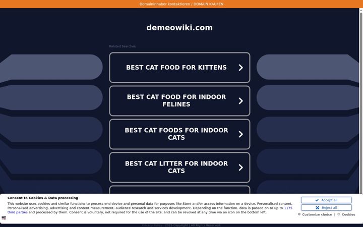 Screenshot of demeowiki.com