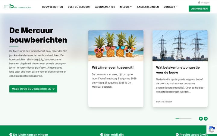 Screenshot di demercuur.nl