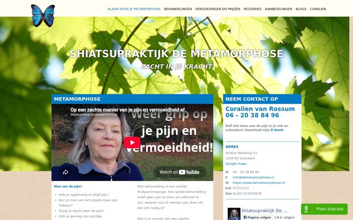 Screenshot of demetamorphose.nl