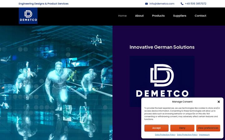 Screenshot of demetco.com