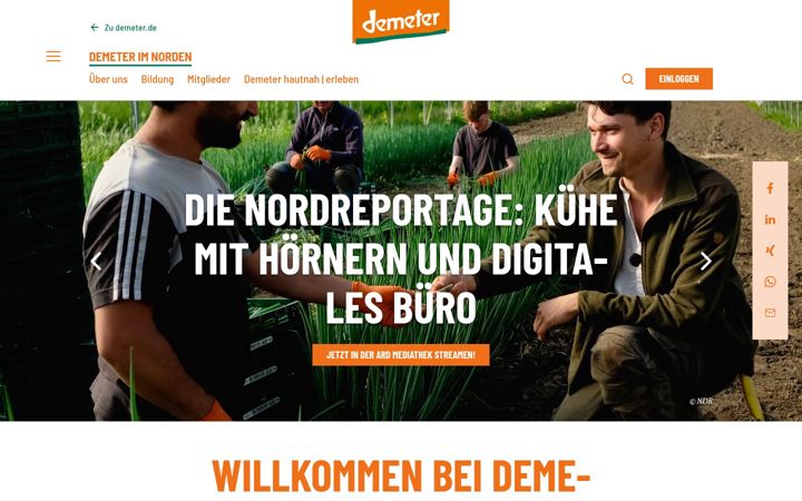 Screenshot of demeter-im-norden.de