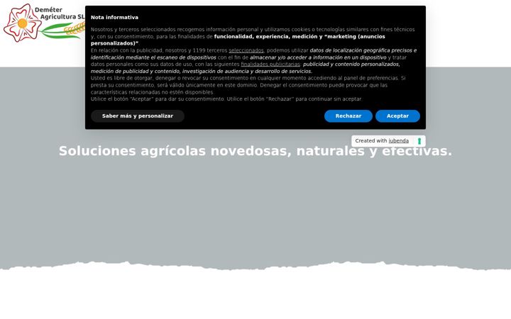 Screenshot of demeteragricultura.com
