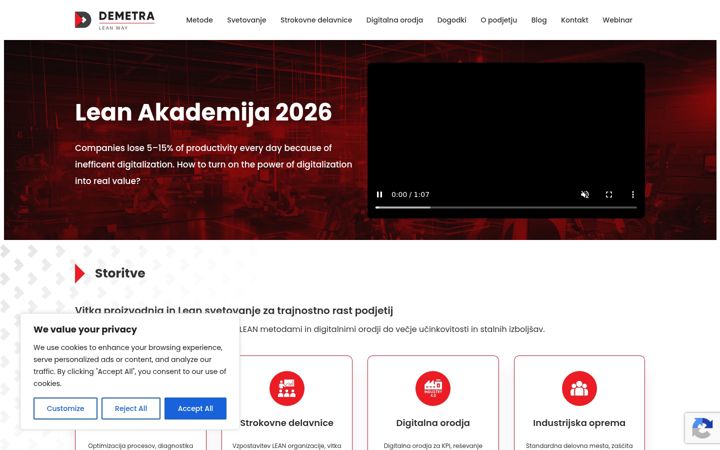 Screenshot of demetra-leanway.com