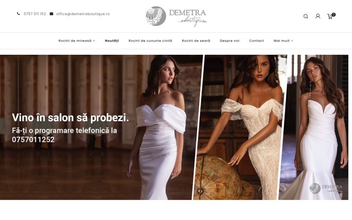 Screenshot stránky demetraboutique.ro