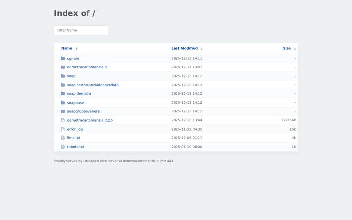 Screenshot of demetracartomanzia.it