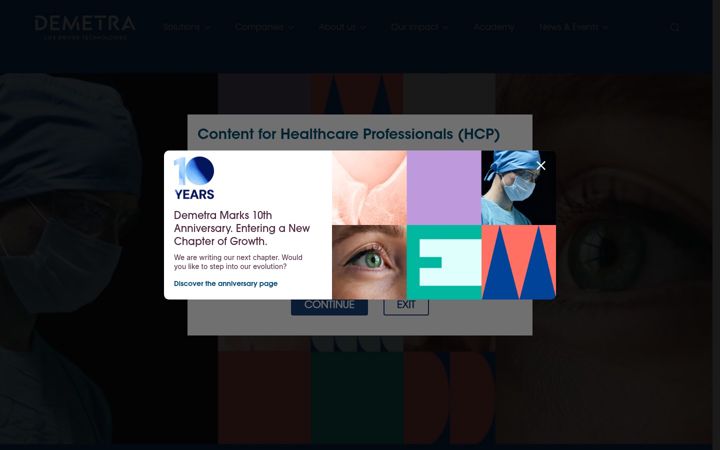 Screenshot of demetraholding.com