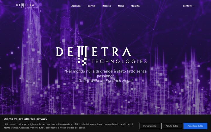 Screenshot of demetratech.it