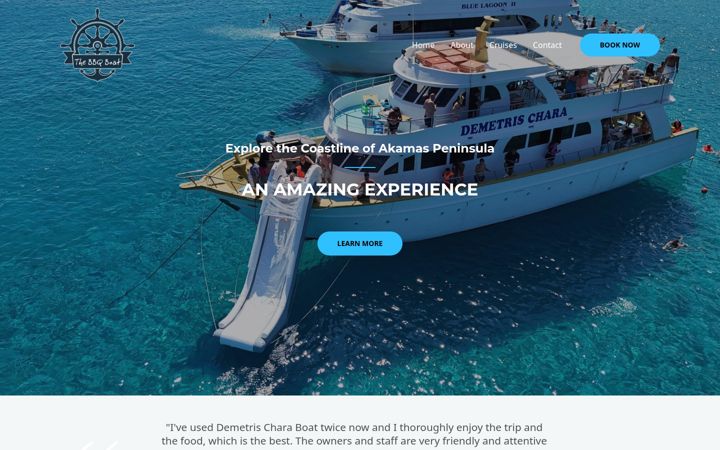 Screenshot of demetris-chara-bbq-boat.com