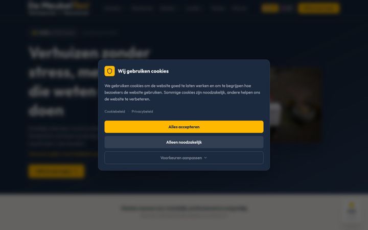 Screenshot of demeubeltaxi.nl