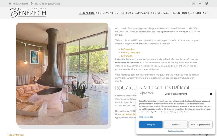 Screenshot of demeure-benezech.com