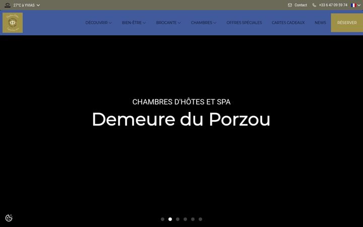Screenshot of demeureduporzou.fr