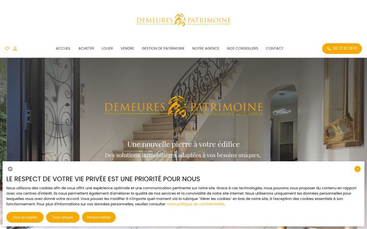 Ekraanipilt saidist demeures-et-patrimoine.fr