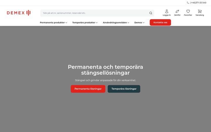 Screenshot ta' demex.se