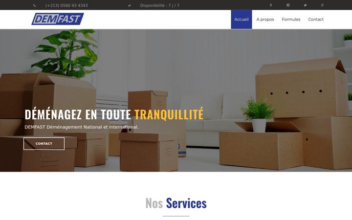 Screenshot of demfast-dz.com