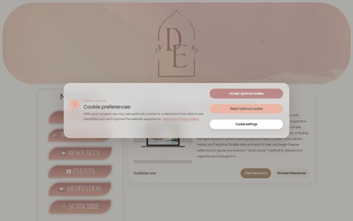 Screenshot of demiellis.com