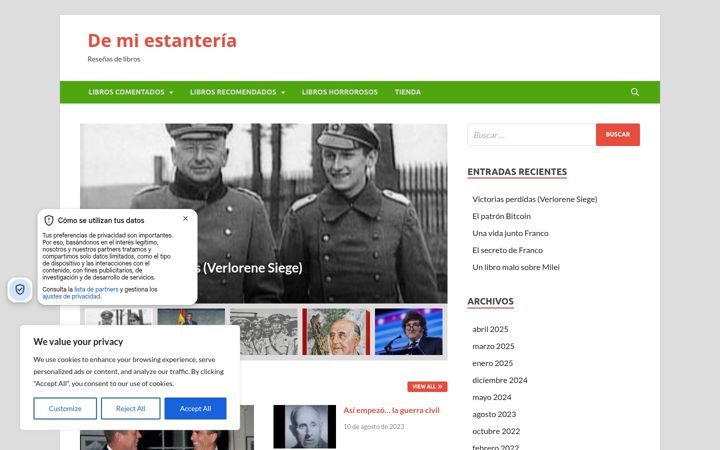 Screenshot of demiestanteria.com