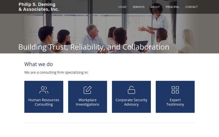 Screenshot of demingassociates.net