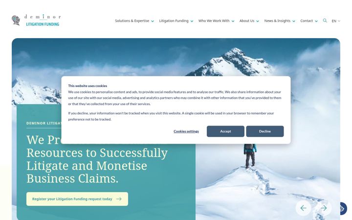 Screenshot of deminor.com