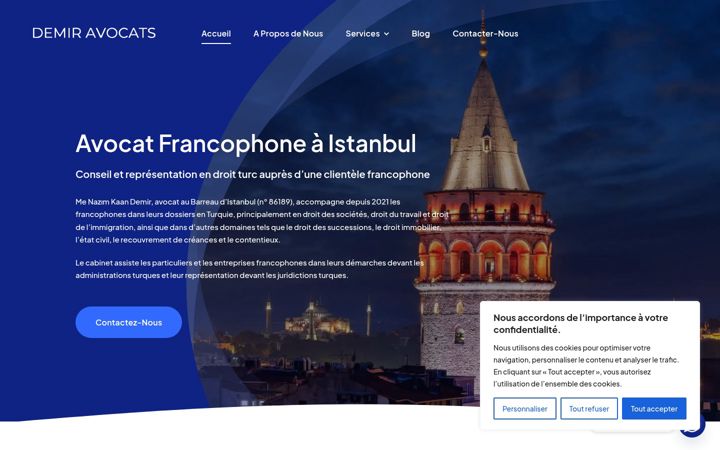 Screenshot of demiravocats.com