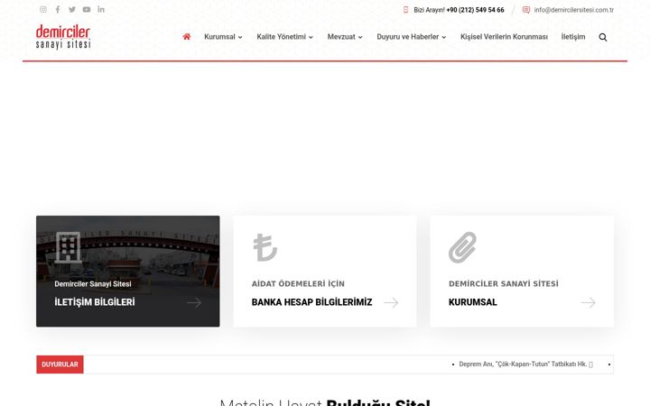 Zrzut ekranu demircilersitesi.org.tr