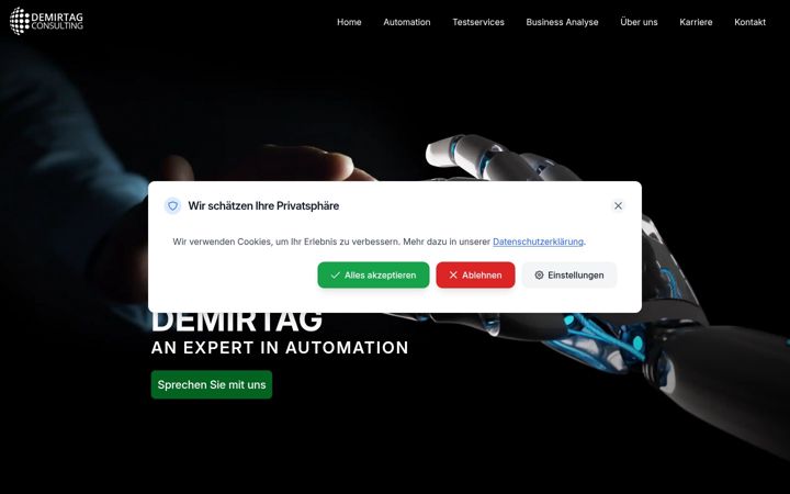 Screenshot of demirtag.de