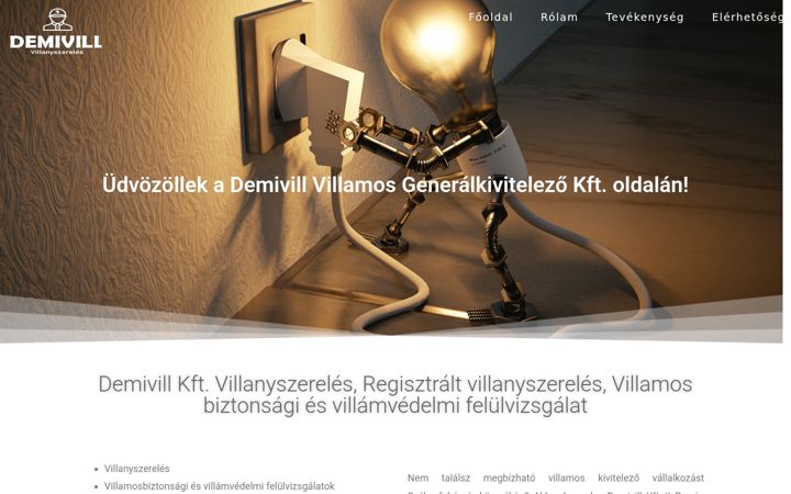 Screenshot von demivill.hu