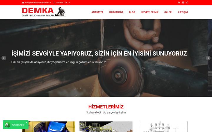 Zrzut ekranu demkademircelik.com.tr