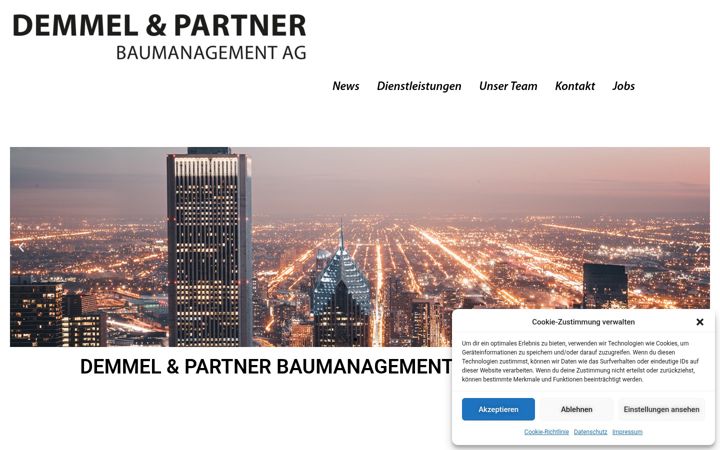 Screenshot of demmelpartner-baumanagement.ch