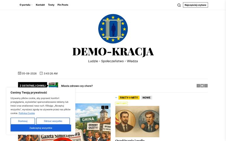 Captură de ecran a demo-kracja.pl