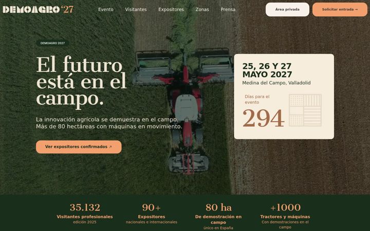 Zrzut ekranu demoagro.es