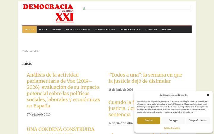 Zrzut ekranu democraciacanarias.es