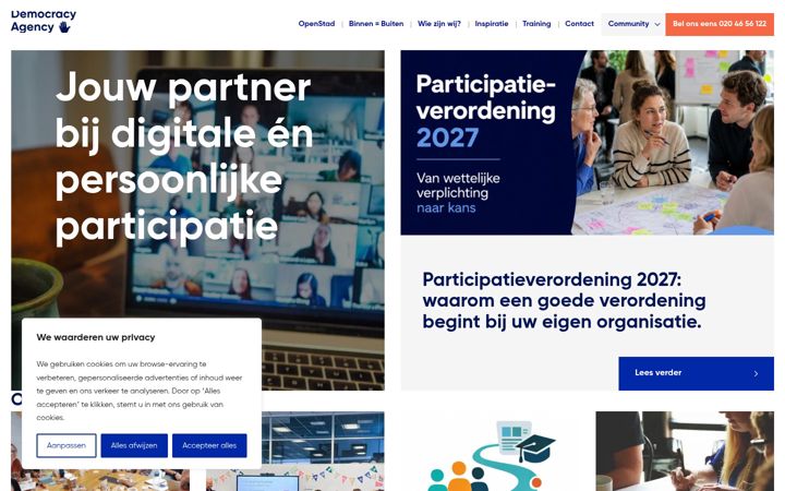 Skjermbilde av democracyagency.nl