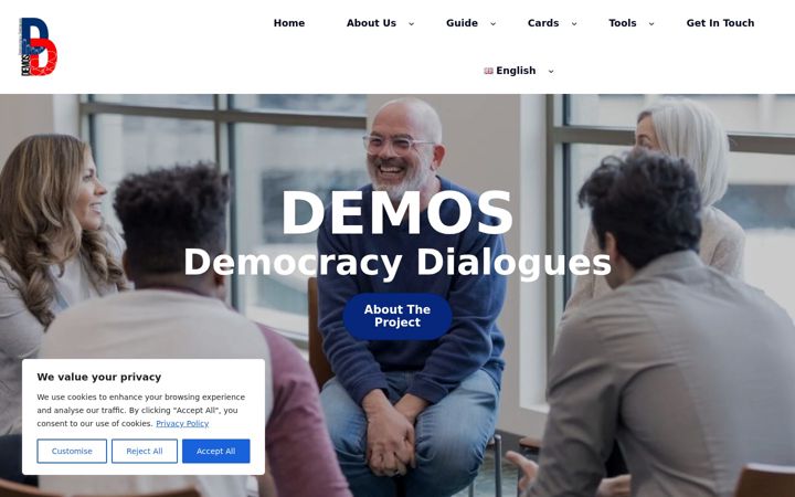 Screenshot of democracydialogues.eu