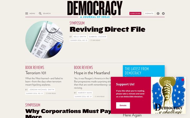 Screenshot von democracyjournal.org